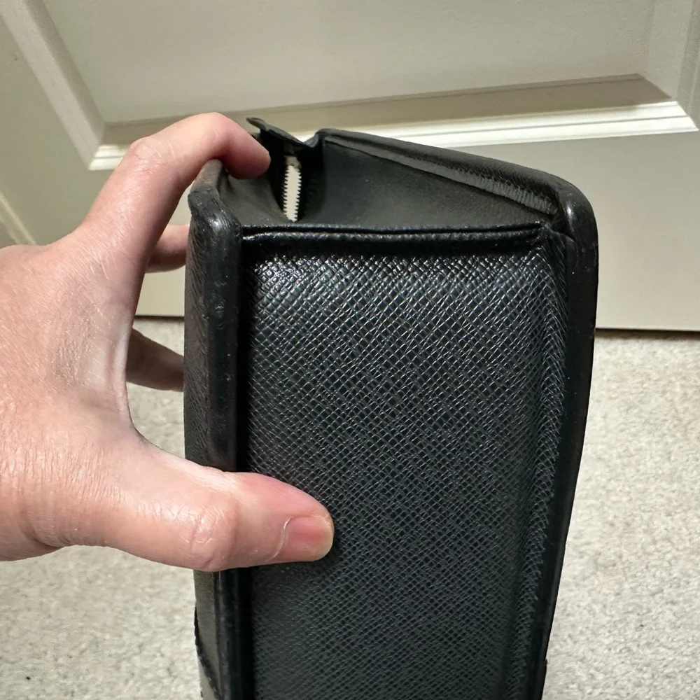 Auth Louis Vuitton Taiga Porte-Documents Rozan Bag Ardoise Briefcase